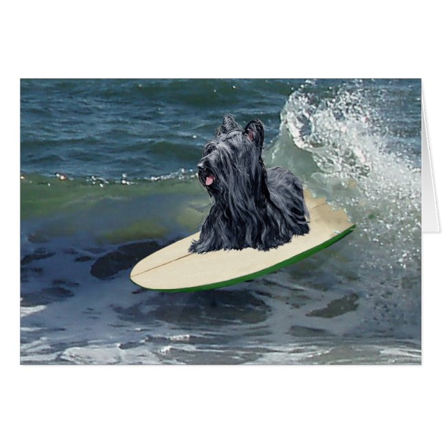Surfing Skye Terrier (Front Horizontal)