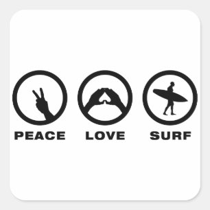Surfing Square Sticker