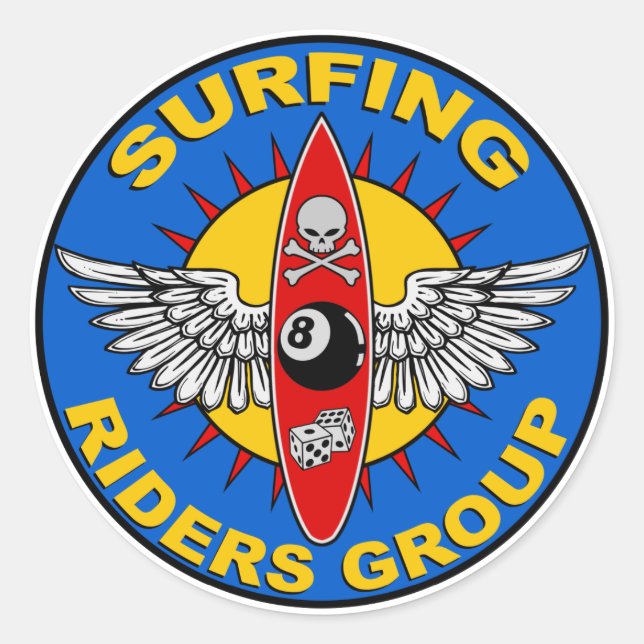 surfing sticker (Front)