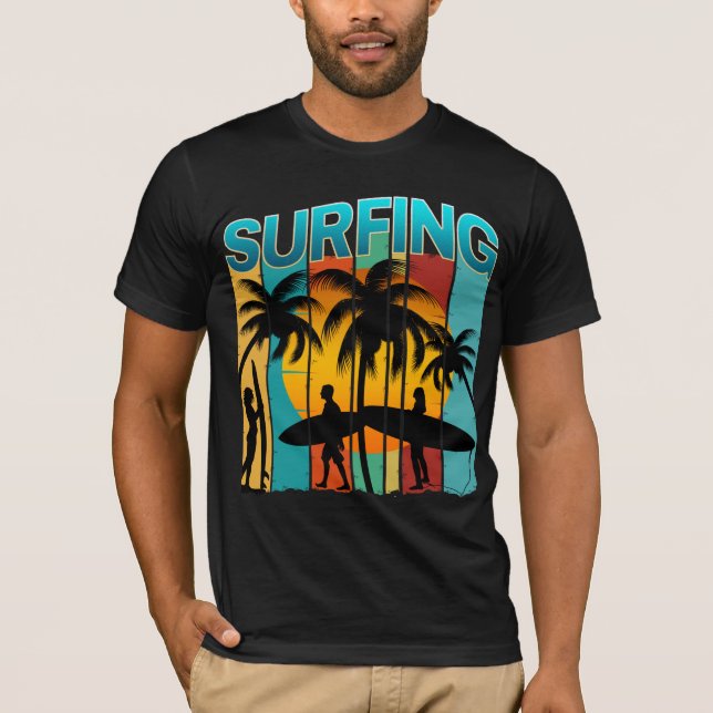 surfing summer surf vacation T-Shirt (Front)