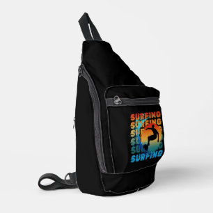 surfing summer surfer beach surf ocean sling bag