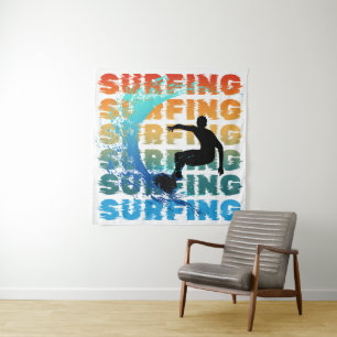 surfing summer surfer beach surf ocean tapestry