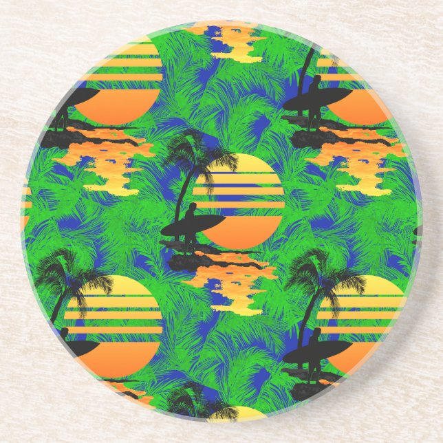Surfing Sunset Coaster (Front)