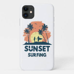 Surfing -Sunset Surfing  iPhone 11 Case