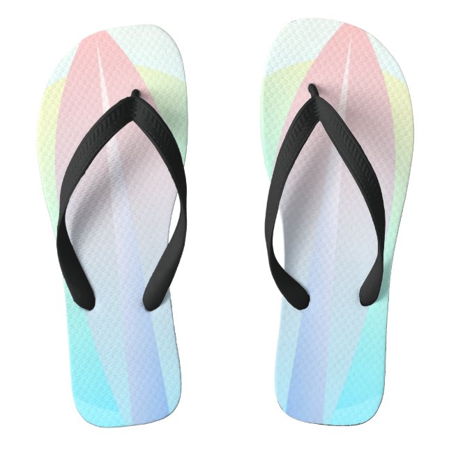 Surfing Surf Boarding Blue Pink Thongs (Footbed)
