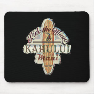 Surfing, Surfboard, Distressed Longboard Kahului M Mouse Pad