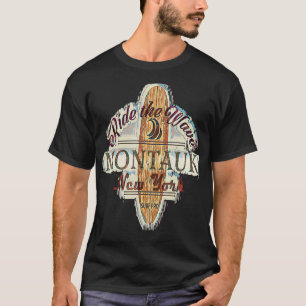 Surfing Surfboard Distressed Longboard Montauk New T-Shirt