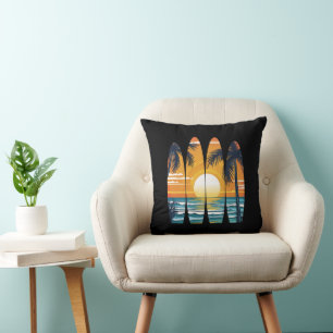 Surfing Surfboards Sunset Cushion