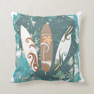 surfing surfboards throw pillows