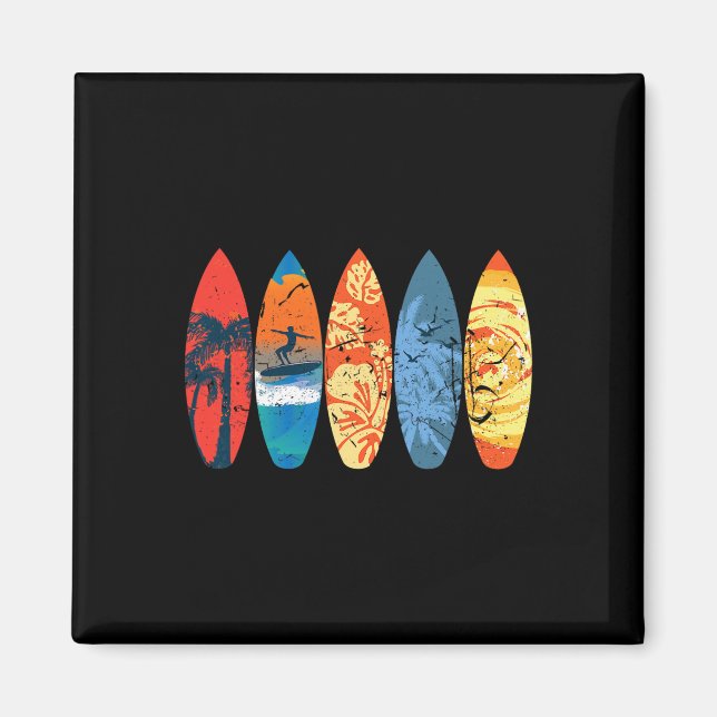 Surfing Surfer Palm Tree Surfboard Sunset Wave _1  Magnet (Front)