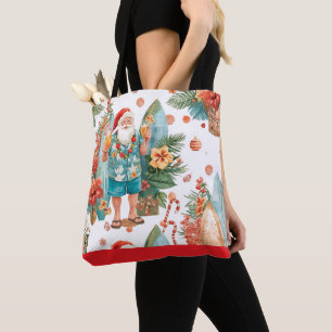Surfing Surfer  Santa Christmas Party  Tote Bag
