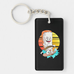 Surfing Sushi Key Ring