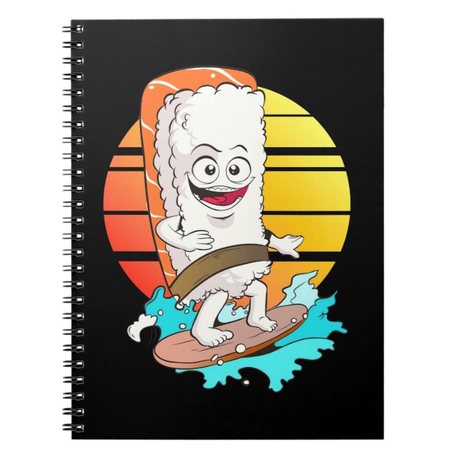Surfing Sushi Notebook (Front)