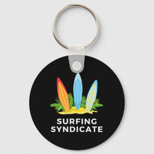 Surfing Syndicate Surfers Summer Surfboard Surf Fo Key Ring