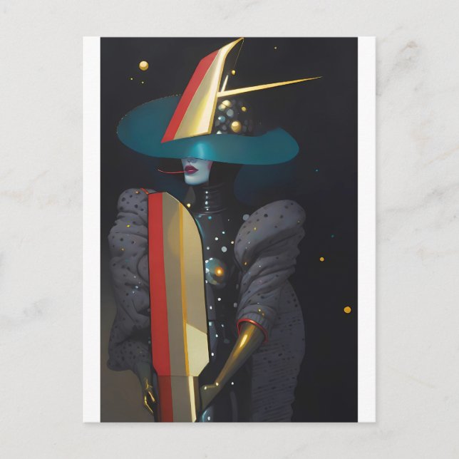 Surfing the Astro-Witch Postcard (Front)