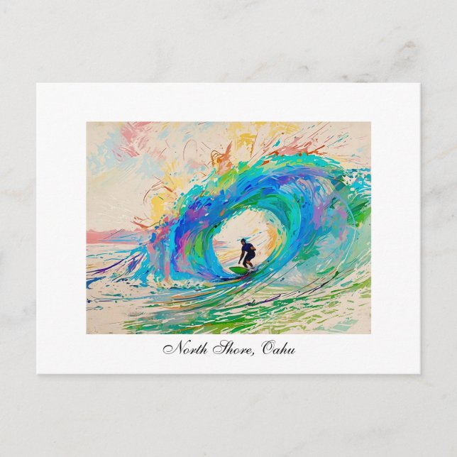 Surfing the Barrel Postcard (Front)