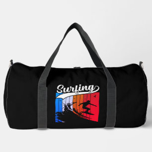 Surfing the Big Wave Vibes Duffle Bag
