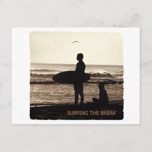 surfing the break postcard