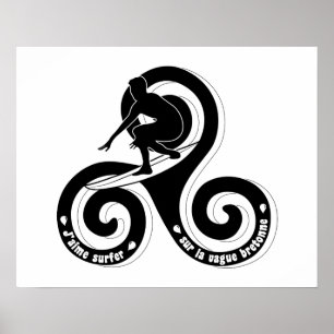 Surfing the Breton Wave (Man version) Poster