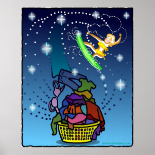 Surfing The Laundry WAY! Poster