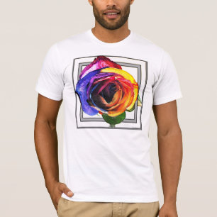 Surfing the Rainbow Rose Shirt