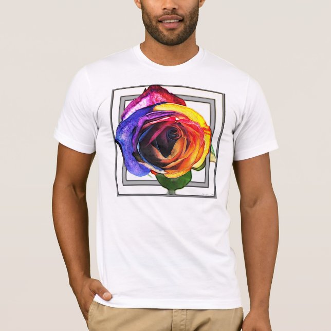 Surfing the Rainbow Rose Shirt (Front)