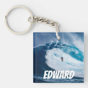 Surfing the Tubes Key Ring