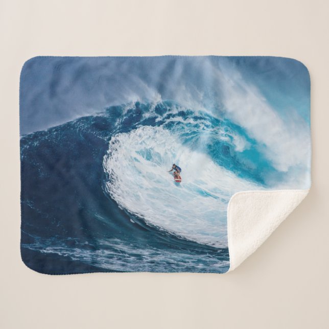 Surfing the Tubes Sherpa Blanket (Front (Horizontal))
