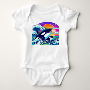 Surfing the Waves Baby Bodysuit