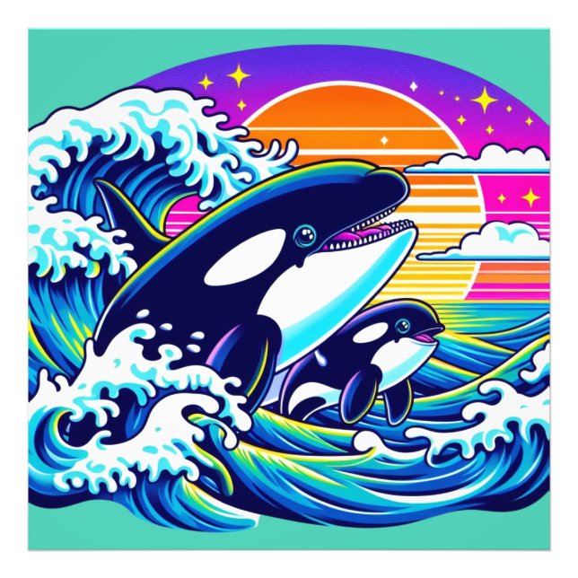 Surfing the Waves Photo Print (Front)