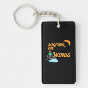 Surfing The Winds Key Ring