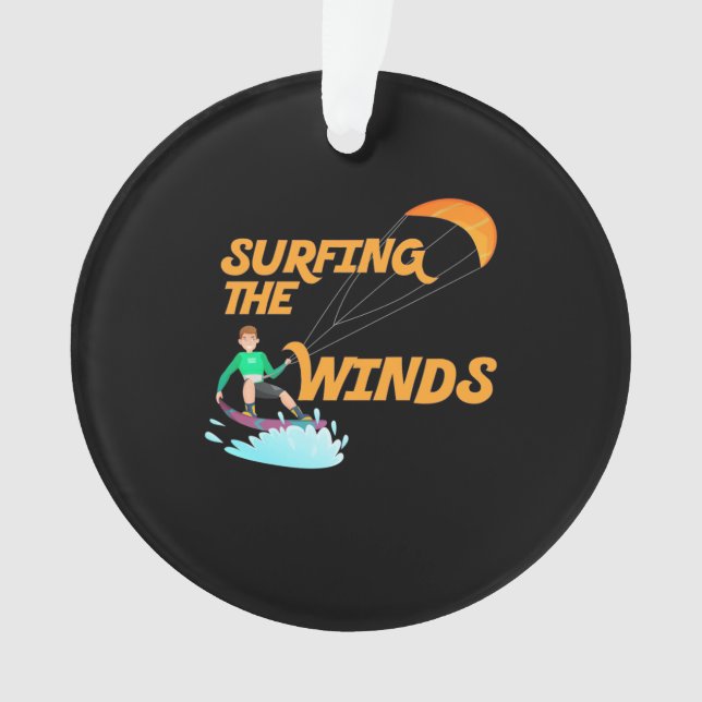 Surfing The Winds Ornament (Front)