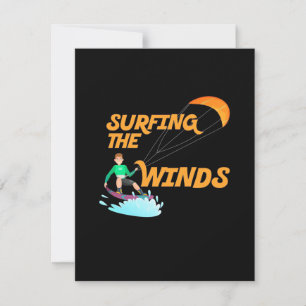 Surfing The Winds Thank You Card