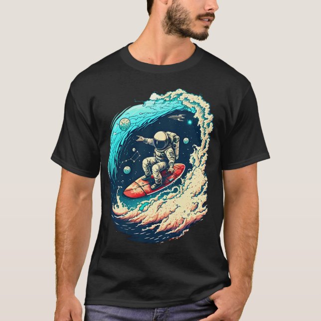 Surfing Through The Universe T-Shirt (Front)
