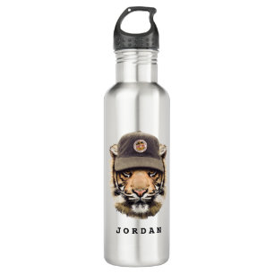 Surfing Tiger   Add Your Name 710 Ml Water Bottle