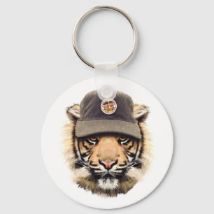 Surfing Tiger Key Ring