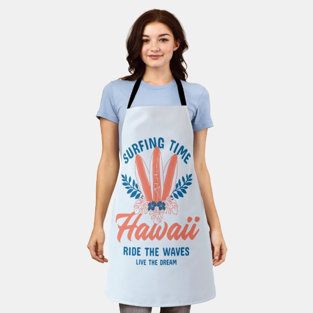 Surfing Time Hawaii Ride the Waves Apron (Worn)