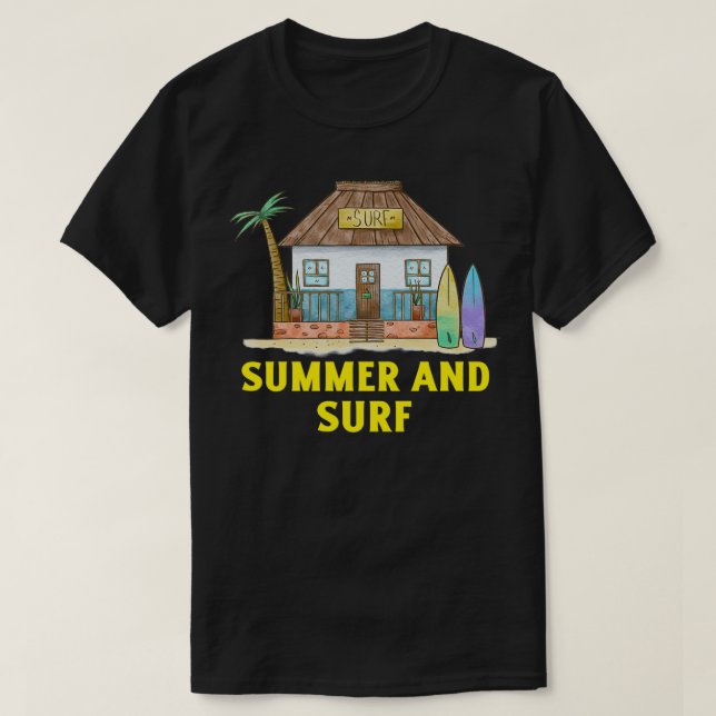 Surfing Time Summer Time Its Summer Summer Camp Co T-Shirt (Design Front)