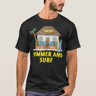 Surfing Time Summer Time Its Summer Summer Camp Co T-Shirt