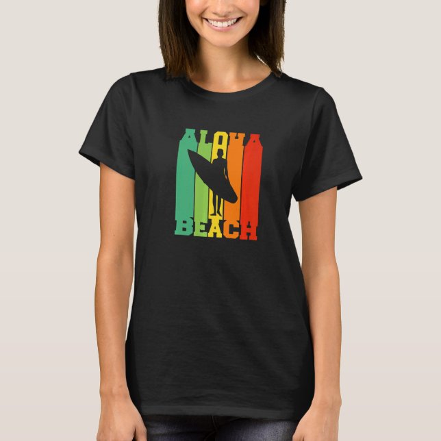 Surfing Tropical Island Hawaii Summer Holiday Surf T-Shirt (Front)