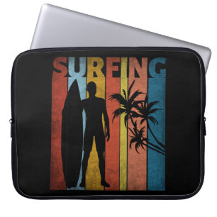 SURFING TROPICAL SUMMER LAPTOP SLEEVE