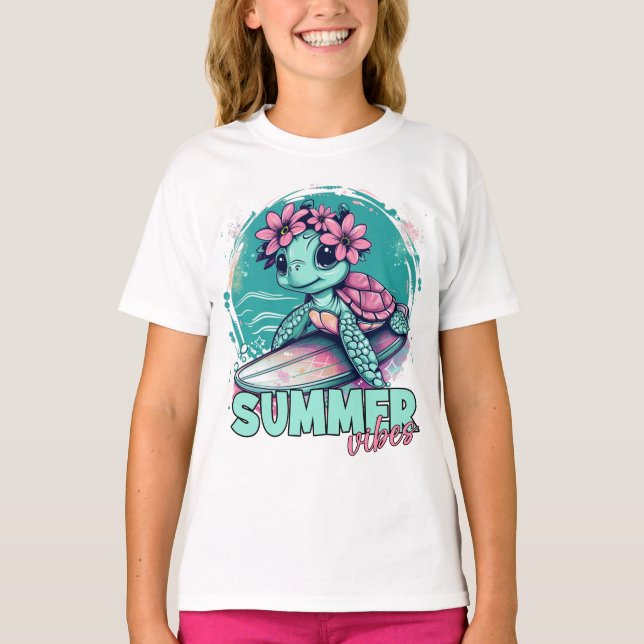 Surfing Turtle T-Shirt (Front)