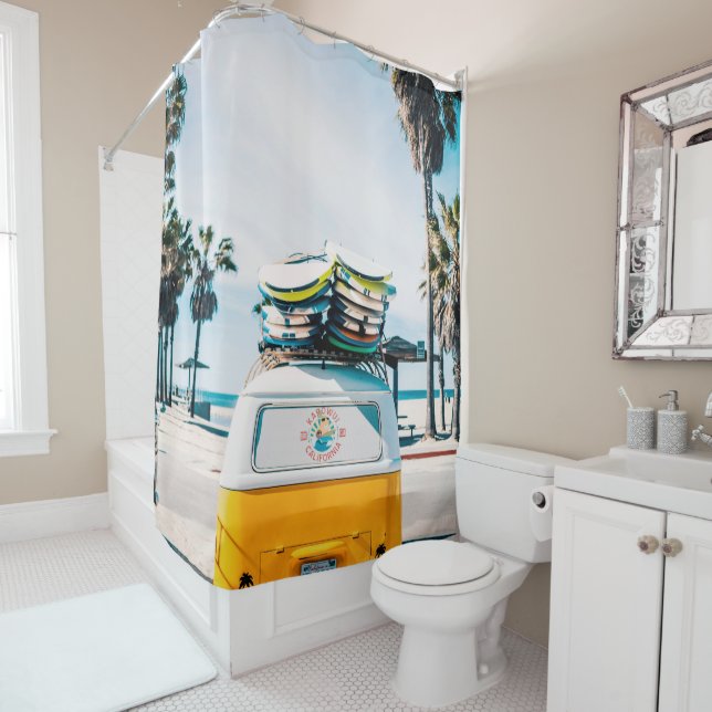 Surfing van shower curtain (In Situ)
