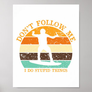 Surfing Vintage Surfer Beach Sunset Surf  Poster