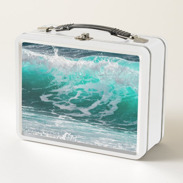 Surfing Wave Metal Lunch Box (Front)