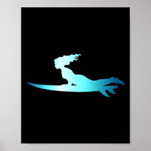 Surfing Wave Riding Boarding Surfboard Surfer  Poster