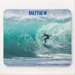 Surfing Wave Surfer Mouse Pad