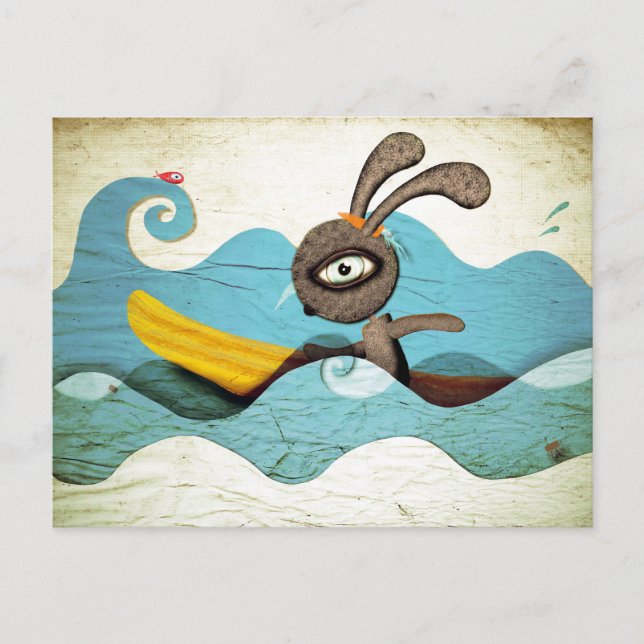 Surfing Waves Postcard (Front)