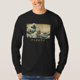 Surfing Welsh Terrier Kanagawa Wave Japanese Dog T-Shirt