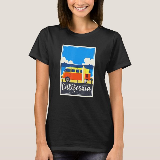 Surfing Windansea San Diego Beach Surf Scrunchie G T-Shirt (Front)